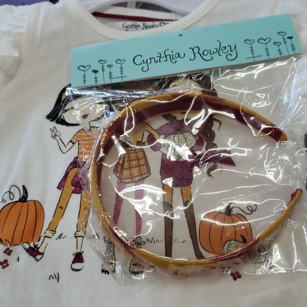 Cynthia Rowley NWT 3-piece Shirt, Skirt, Headband Set
